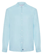 Linen Collarless Shirt