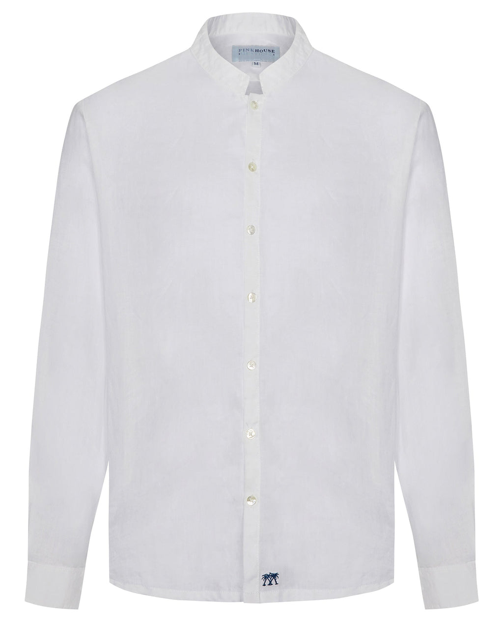 Linen Collarless Shirt