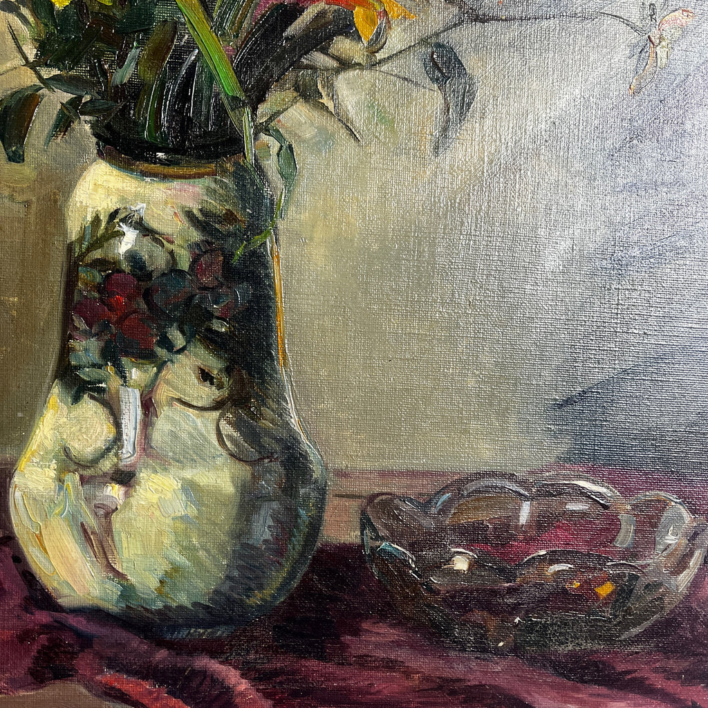 Vintage French Painting - Still Life - Signed A Sommer