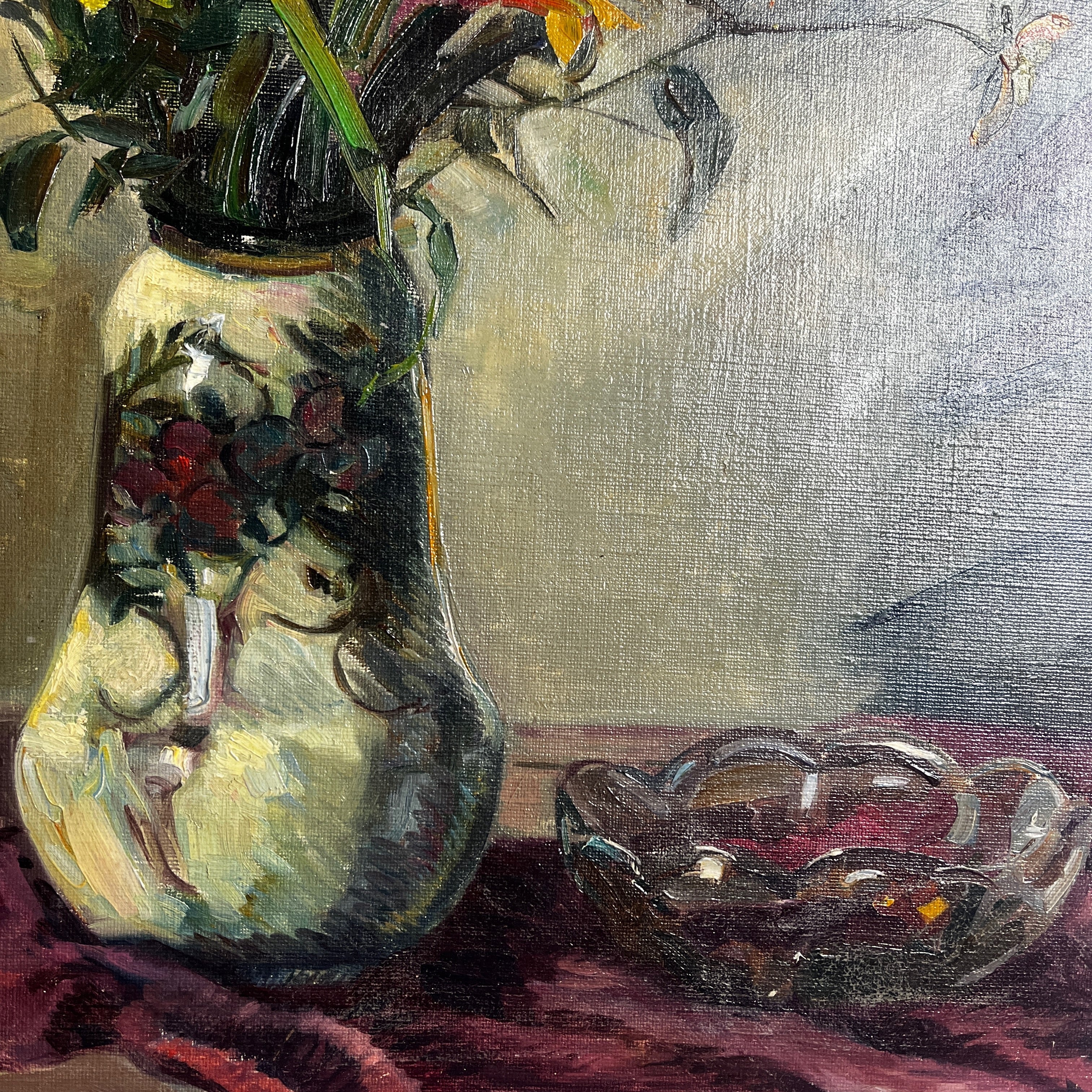 Vintage French Painting - Still Life - Signed A Sommer