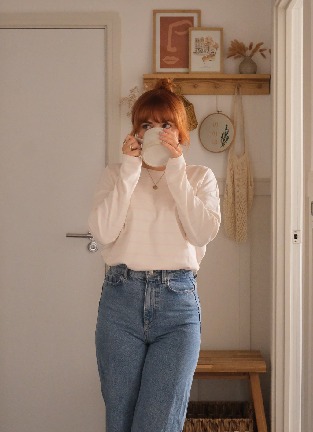 Pink Organic Cotton Breton Top