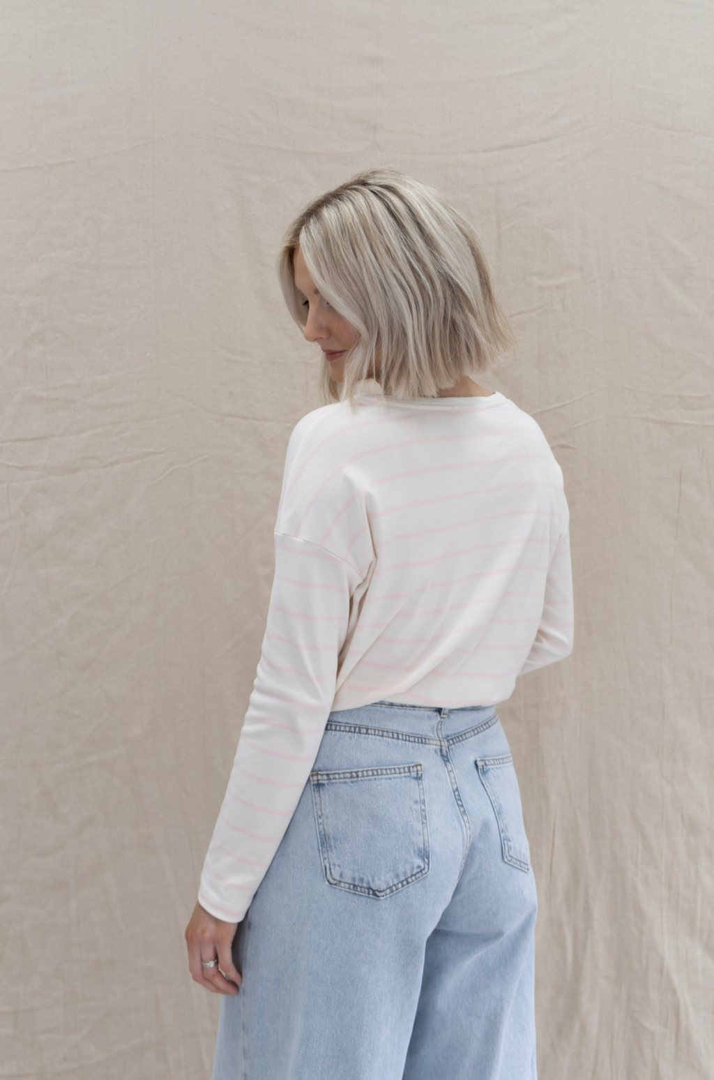 Pink Organic Cotton Breton Top