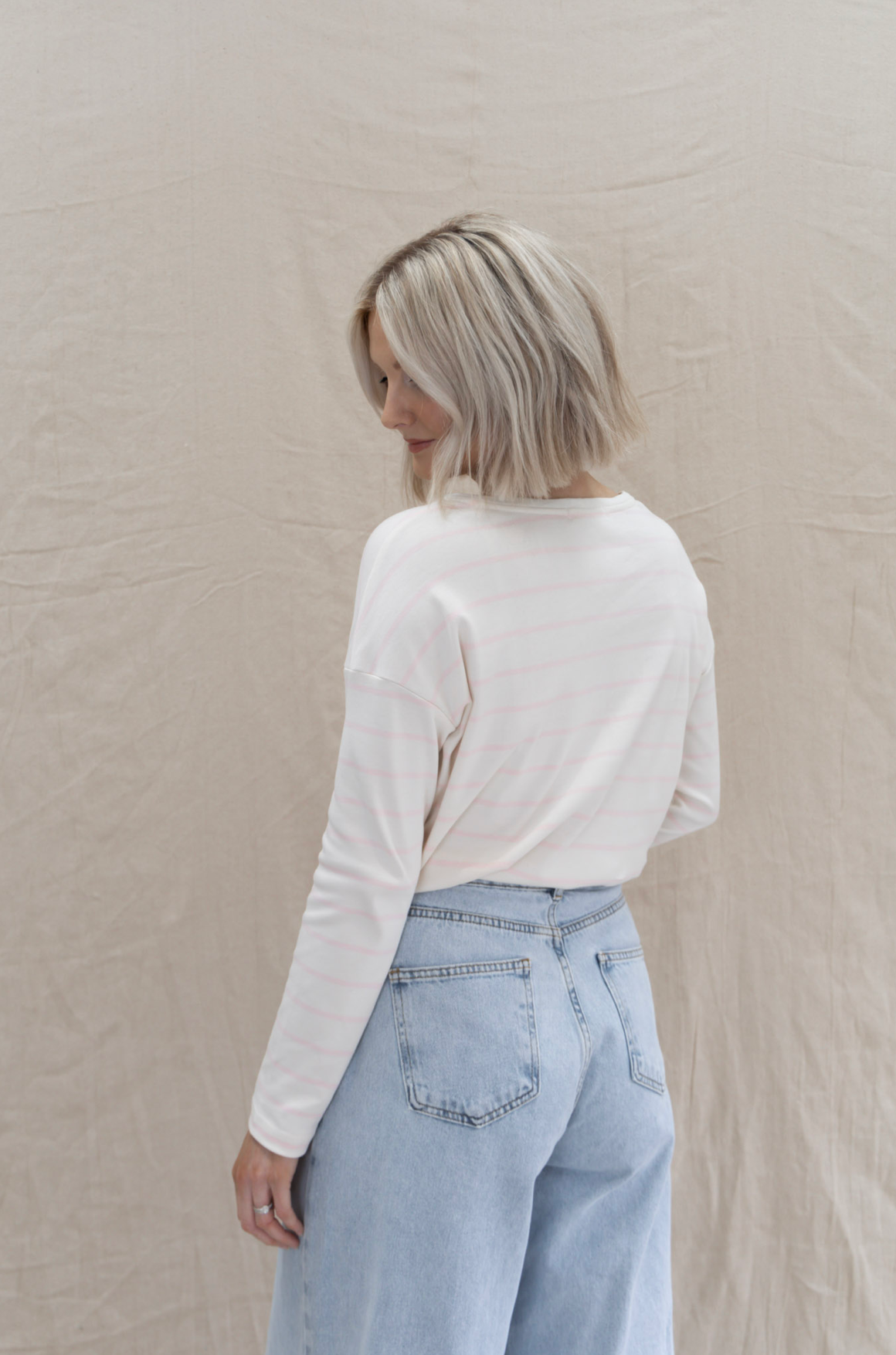 Pink Organic Cotton Breton Top