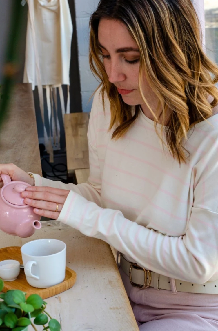 Pink Organic Cotton Breton Top