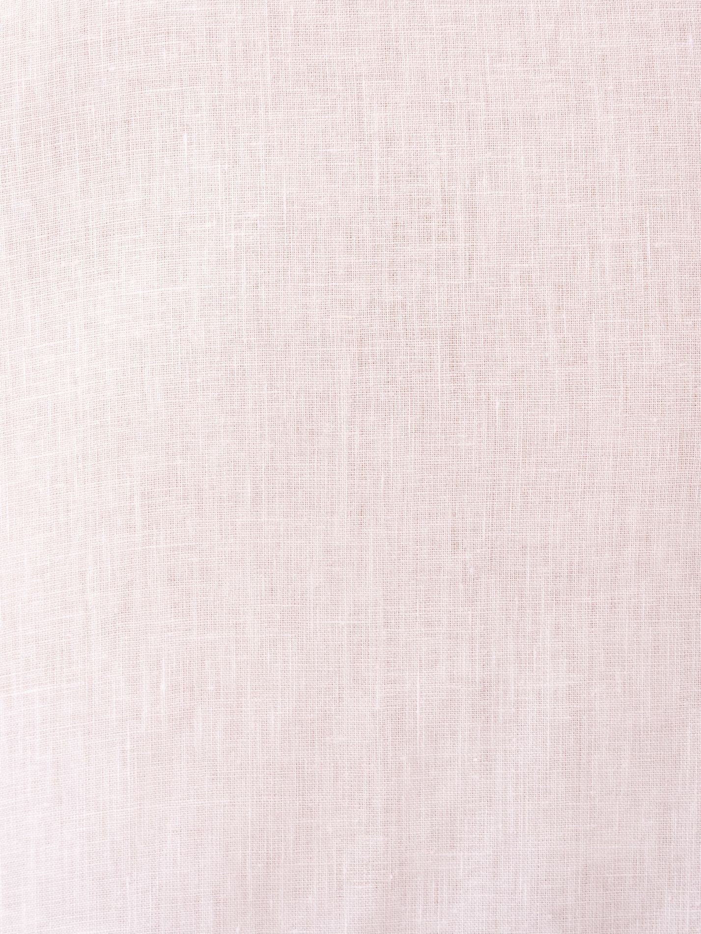 Flamingo Pink Linen Shirt - Grandfather Collar