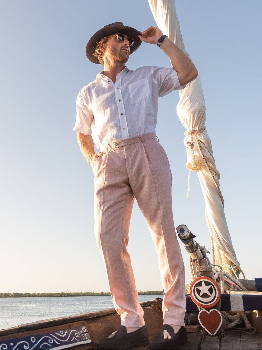 Dusty Pink Suit Trousers - Linen, Wool & Silk