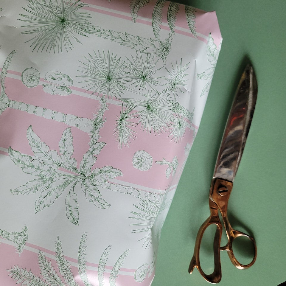 Pink Palms Wrapping Paper