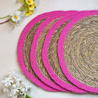 Seagrass Placemats - Pink (Set of 4)