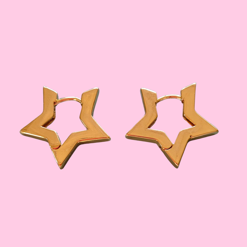 Star Hoop Earrings