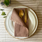 Dusky Pink Cutlery Pocket - pack of 2
