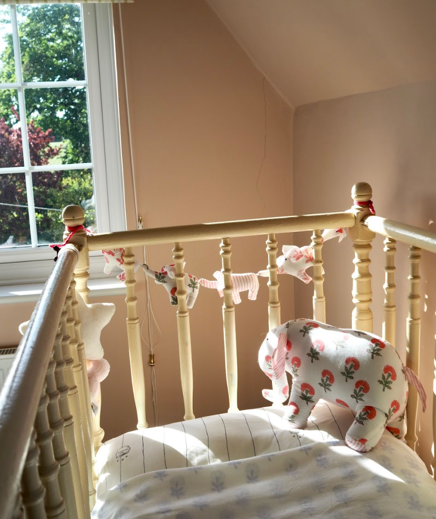 Pink Elephant Nursery Bunting - 5 Elephants