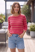 Emma Colourful Striped Mohair & Merino Knit Jumper