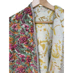 Pink & Apricot Long Kantha Coat