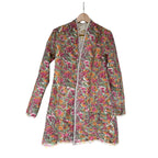 Pink & Apricot Long Kantha Coat