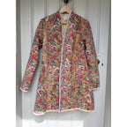 Pink & Apricot Long Kantha Coat
