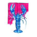 Tea towel -"Oh SO bright" - Lobster