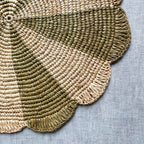 Olive Scalloped Placemat