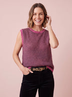 Molly Knitted Tank Top with Tonal Trim