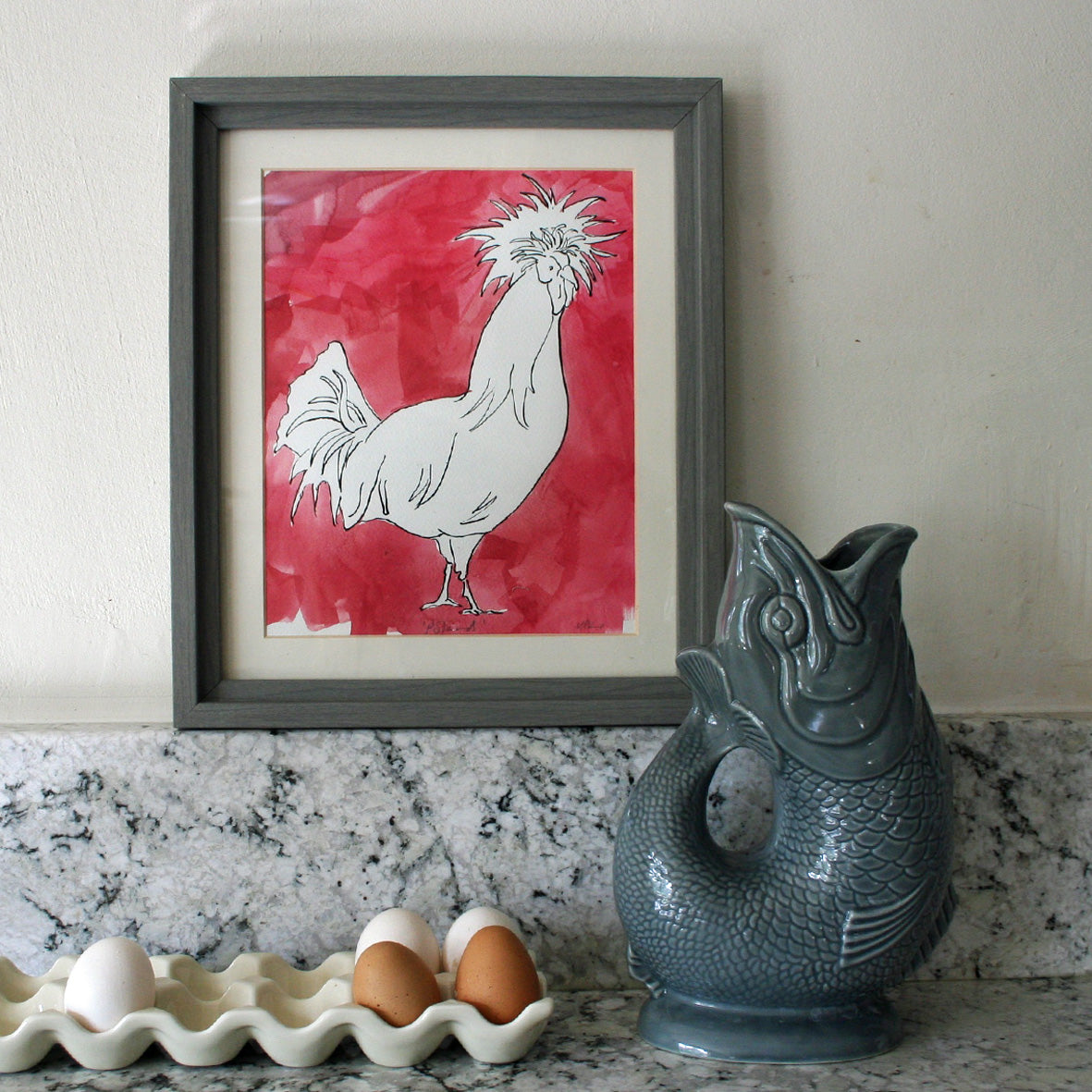 Poland Hen Original Ink & watercolour