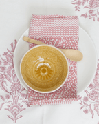 Varmala Hand Block Print Pink Tablecloth