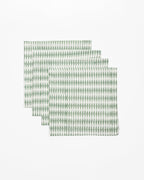 Sage Green Harlequin Pattern - Block Printed Cotton Napkins - Set of 4