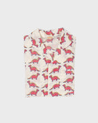 Boys Cotton Pyjamas in Red Dinosaur Print