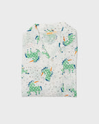 Girls & Boys Cotton Pyjamas in Green Unicorn Print