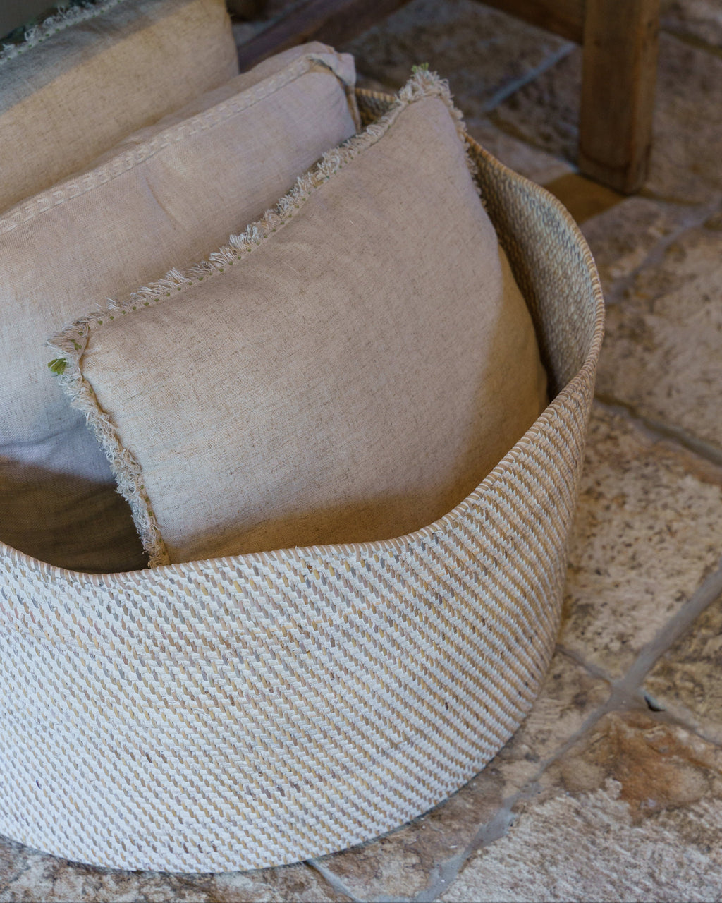 Solva Scallop Rattan Storage Basket