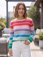 Emma Colourful Striped Mohair & Merino Knit Jumper