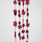 Red Handwoven Natural Star Garland - Fair Trade | 4.5Mtr