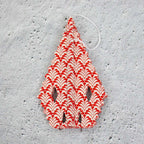 Red & White Kathmandu Handmade Paper Star | Fair Trade