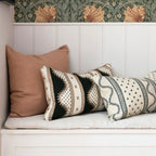 Renee Rectangular Cushion - Blush & Green Black