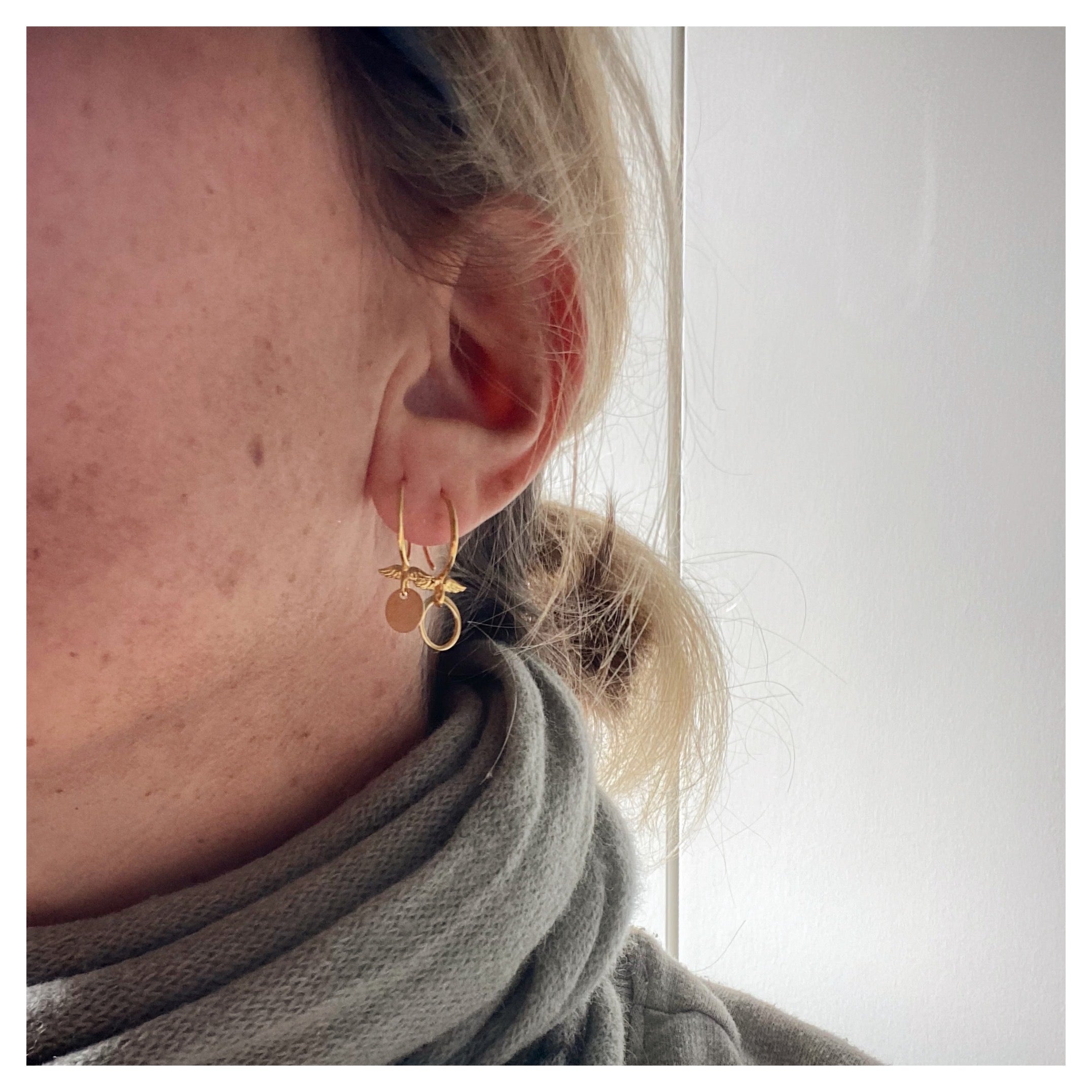 Gold filled ear wire hoop