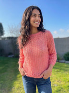 Olivia Pointelle Mohair & Merino Knit Top