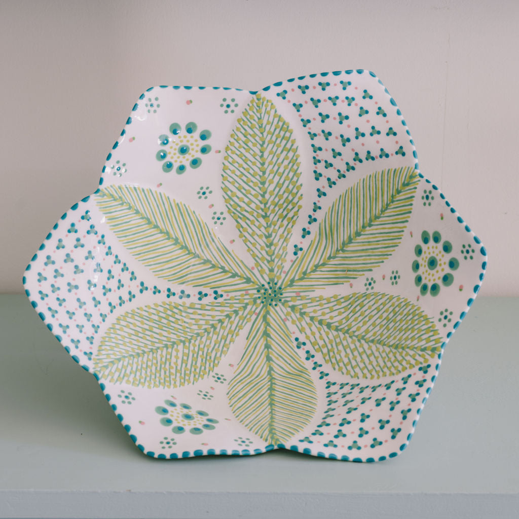 Potterswork Nibble Bowls - White and Green