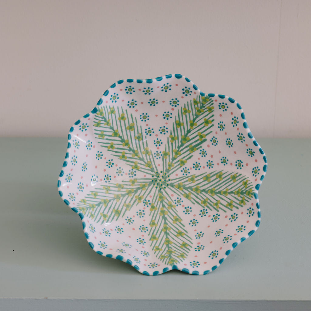 Potterswork Statement Bowl - White and Green