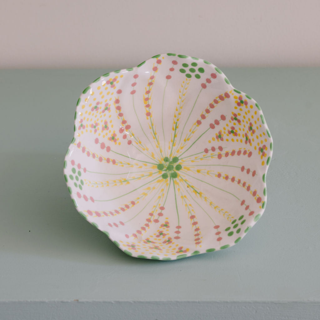 Potterswork Alice Plate - Sage and Pink