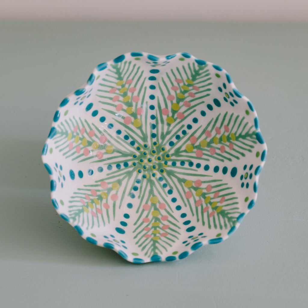 Potterswork Nibble Bowls - White and Green