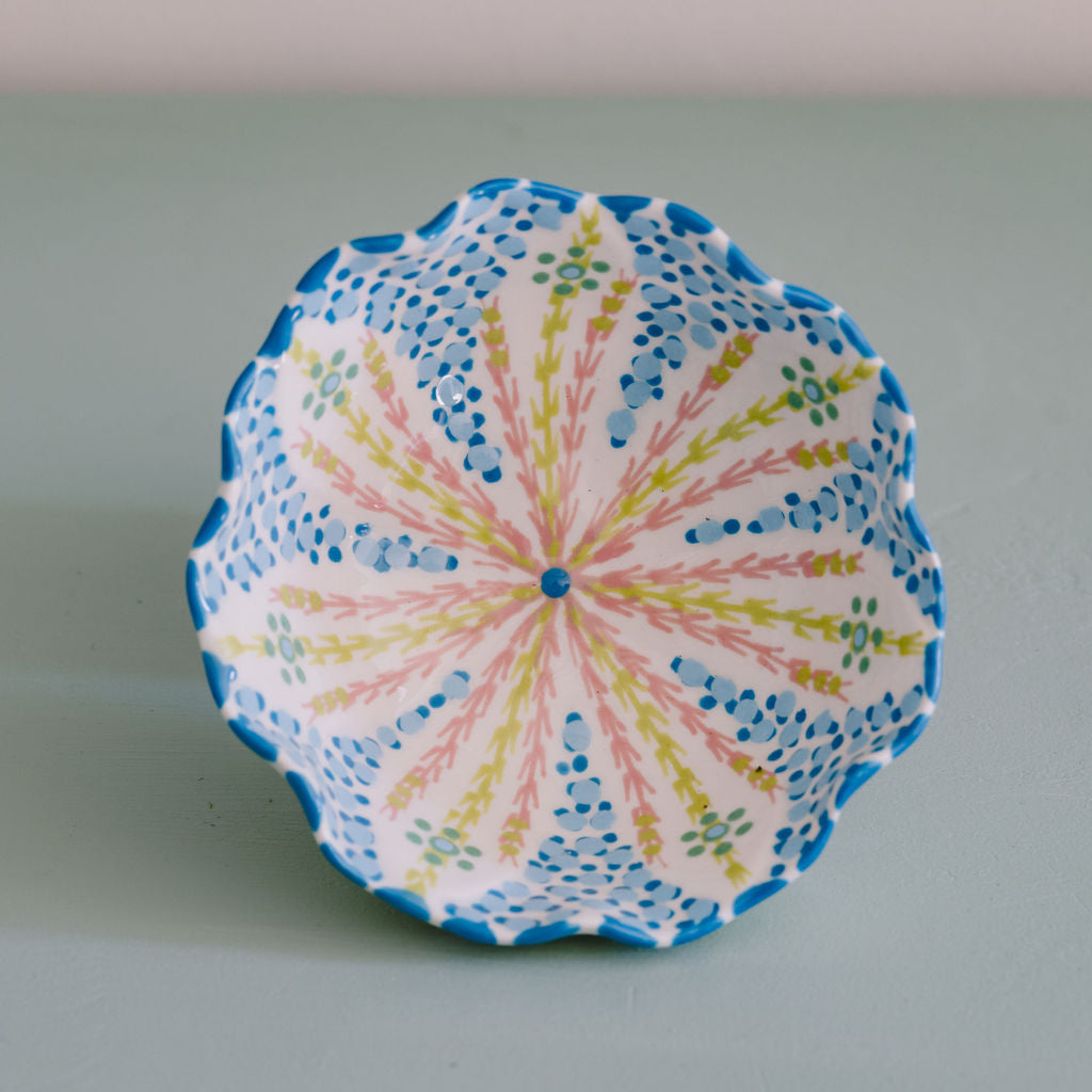 Potterswork Alice Plate - White and Blue