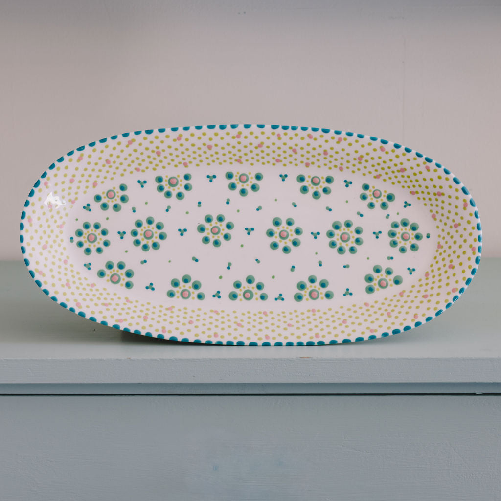 Potterswork Statement Bowl - White and Green