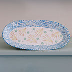 Potterswork Alice Plate - White and Blue