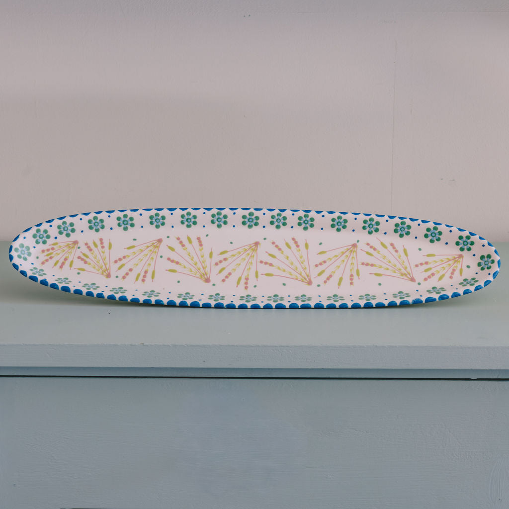 Potterswork Alice Plate - White and Blue
