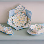Potterswork Statement Bowl - White and Blue