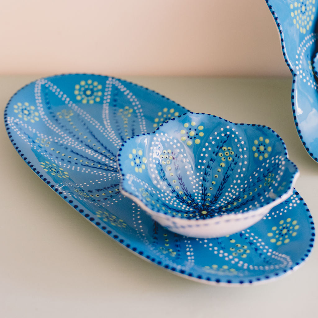 Potterswork Alice Plate - Blue