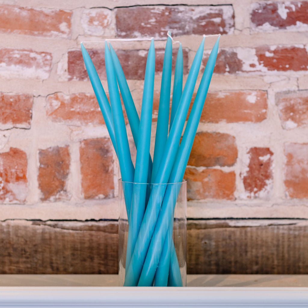 Turquoise -  Tapered Dinner Candles