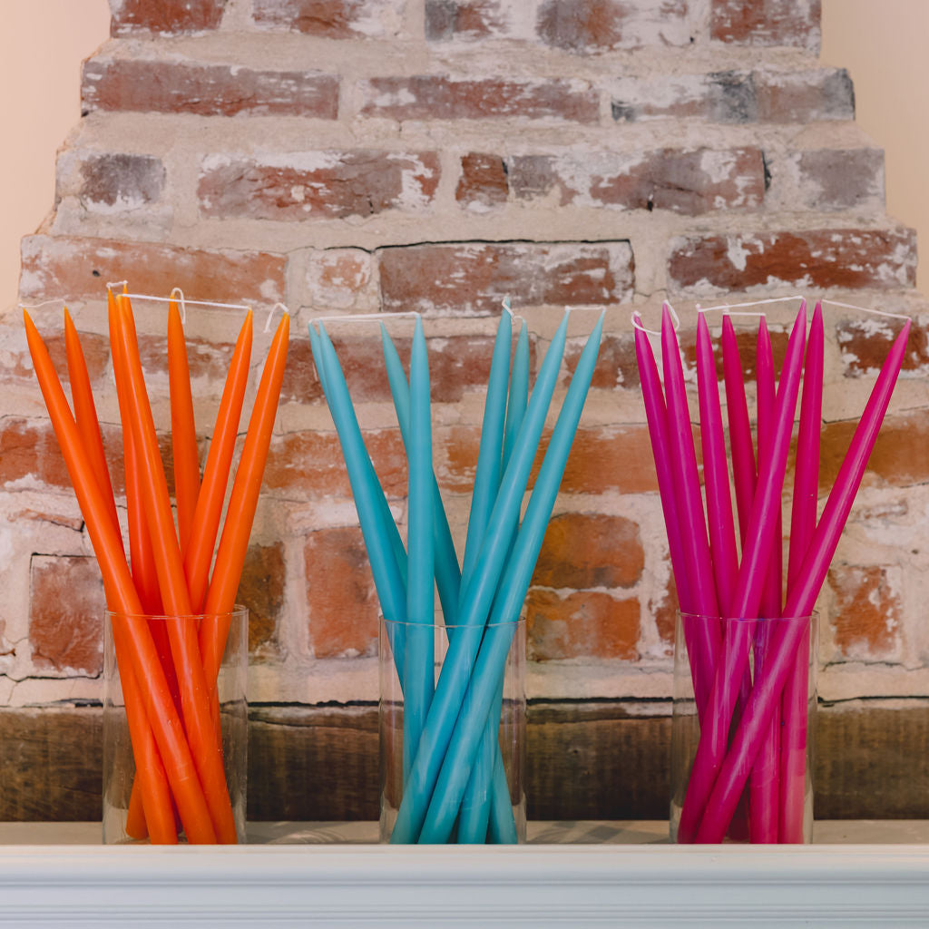 Turquoise -  Tapered Dinner Candles