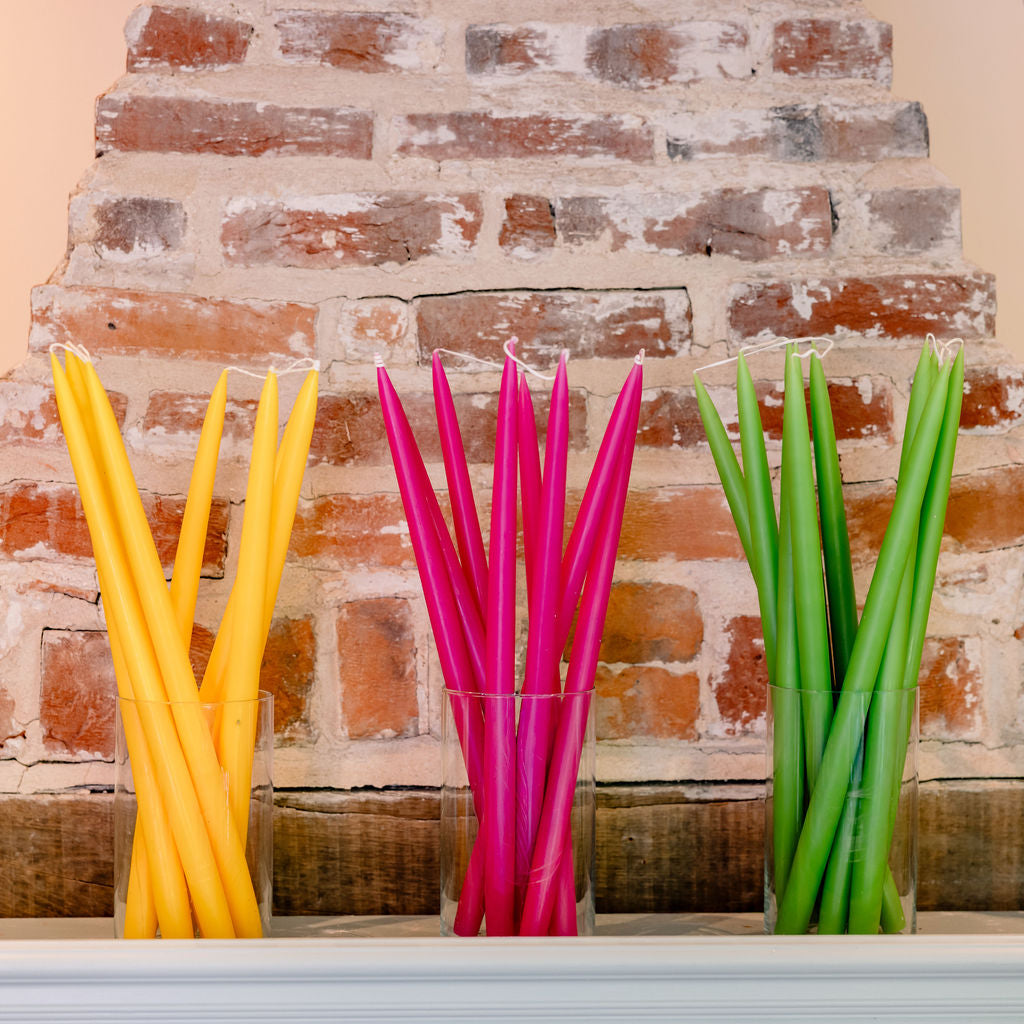 Bright Pink -  Tapered Dinner Candles