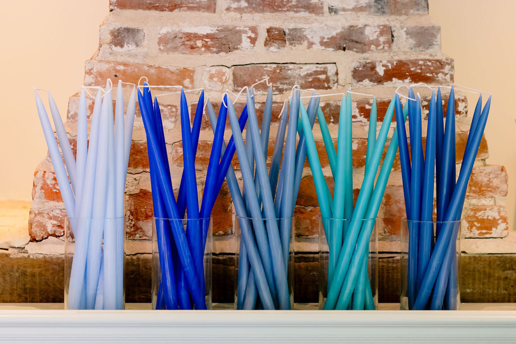Turquoise -  Tapered Dinner Candles