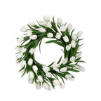 Tulip Wreath - White