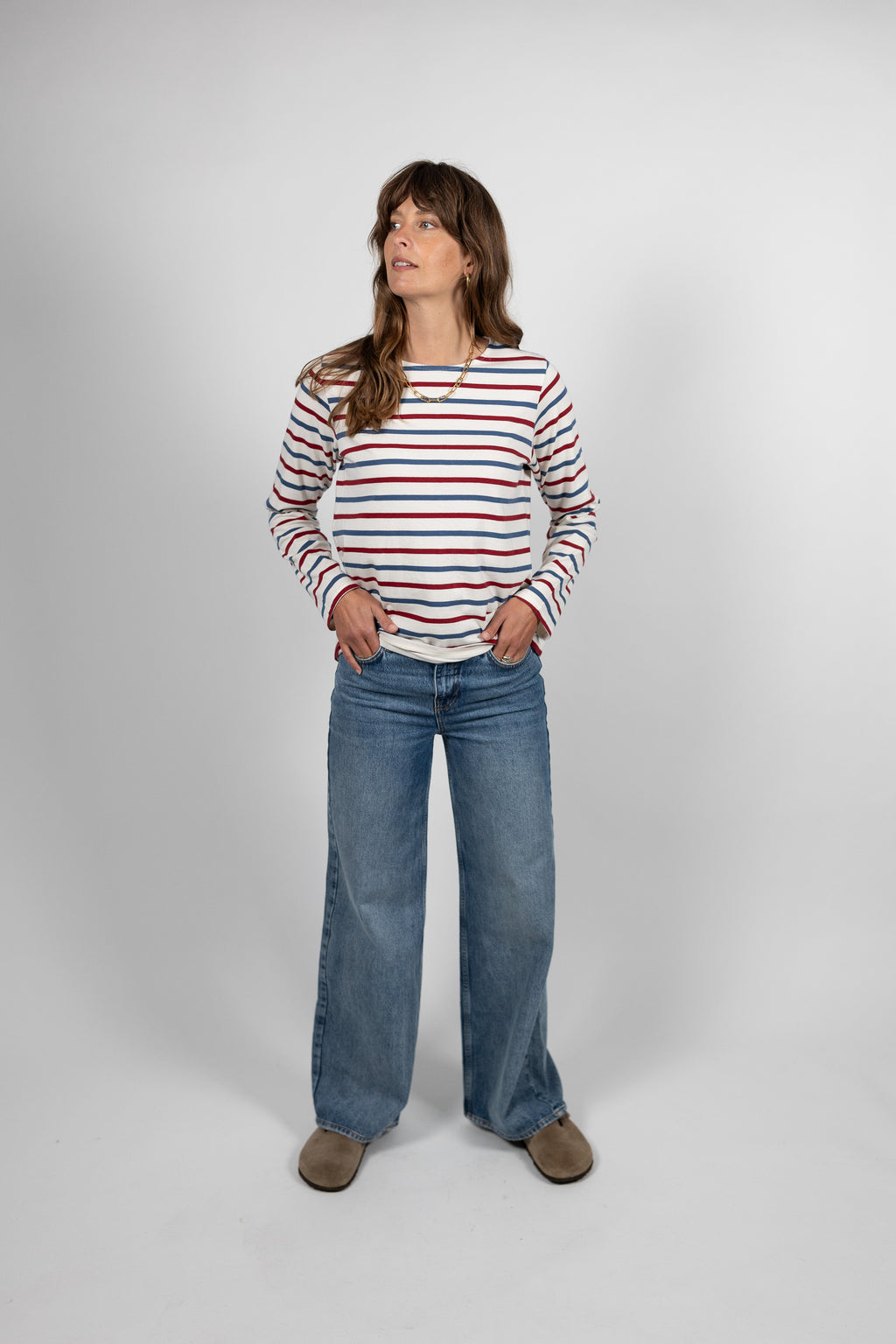 Sadie Midweight Organic Cotton Cherry Breton T-Shirt